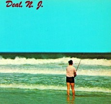 Deal New Jersey NJ Surf Fishing Scene with Child UNP Vtg Chrome Postcard Q15 - £3.11 GBP