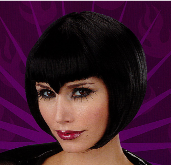 DISGUISE SHORT BLACK VAMP WIG VAMPIRESS ADULT HALLOWEEN COSTUME ACCESSORY 14493 Item image 2