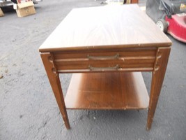 LOCAL PICKUP ANTIQUE Mersman Wood Bed Side End Table Drawer Shelf 60322 - $55.41