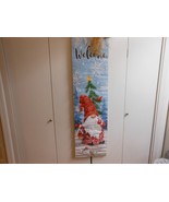 Christmas Is Forever &quot;Canvas LED Welcome Door Greeter Gnome&quot; NEW 64”x17.75&quot; - $699.51 MXN