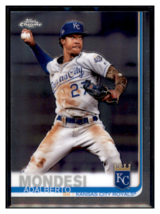 2019 Topps Chrome Adalberto
  Mondesi   Kansas City Royals Baseball
  Card CBT1C - £1.99 GBP