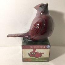 New In Box Cracker Barrel Cardinal Salt and Pepper and Large Resin Red Bird - £14.17 GBP