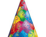 Balloons and Confetti Design Birthday Party Cone Hats Favors 8 Per Packa... - $3.25