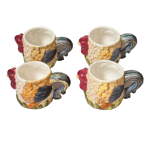 VINTAGE JAY Imports Rooster/Chicken Ceramic Coffee Cups - £11.50 GBP