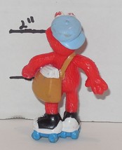 Vintage Sesame Street Elmo On Roller Skates 2&quot; PVC Figure VHTF Rare - £7.75 GBP