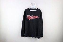 Vtg 90s Mens Medium Distressed Script Ohio State University Long Sleeve T-Shirt - £31.60 GBP