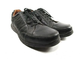 Clarks Unstructured Un Preston Leather Apron Toe Oxfords Mens Size US 11 W Black - £23.12 GBP