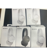 Sony MDR-ZX110 Wired Over Ear Headphones Black 1 &amp; White 4 Lot of 5 - $92.13 CAD