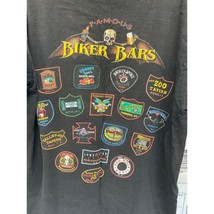 Vintage T Shirt Famous Biker Bars Size XL Black Short Sleeve Motorcycle - $38.69