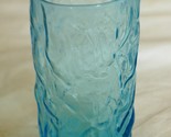Light Blue Iced Tea Glass Tumbler Rough Ice Patterns 8-Sided - $14.84