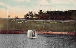 Amsterdam New York~View In WATERWORKS~1910s Tucker News Postcard - £4.10 GBP
