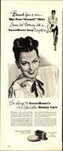 Sweetheart Soap Ad: Flattering  Complexion from 1950&#39;s Size: 7.5 x 15 in... - $24.11