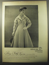 1953 Bergdorf Goodman Coat Advertisement - Cutting a pretty figure - $18.49