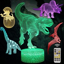 Night Lights For Boy - 5 Patterns 3D Led Illusion Lamp 7 Color Changing&amp;Timer&amp;To - £31.96 GBP