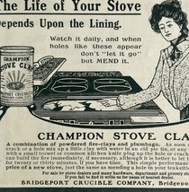 1904 Champion Stove Clay Advertisement Soap Cleaner Ephemera 3.75 x 4.75&quot; - $19.99