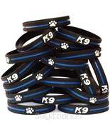 50 of K9 Wristbands - K-9 Bracelets - Thin Blue Line Canine Police Bracelet - £31.30 GBP