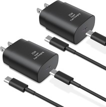 C Charger Fast Charging 2Pack 25W Super Fast USB C Charger Block with 6Ft USB C  - £18.55 GBP