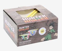 Hunter X Hunter Logo Character Panels Ramen Bowl With Chopsticks - £25.68 GBP