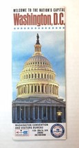 Vintage Washington D.C. The Nation&#39;s Capital Travel Brochure w/ Map Inside - £7.86 GBP