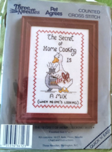 Three Needles The Secret of Home Cooking Is a Mix Counted Cross Stitch Kit New - £6.11 GBP