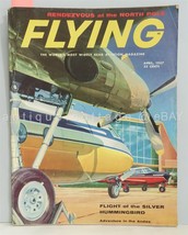 1957 APRIL vintage FLYING MAGAZINE north pole silver hummingbird beechcraft ad - £22.55 GBP