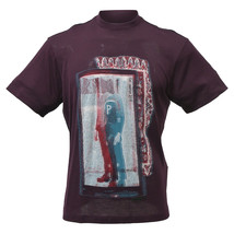 Prada Graphic Print Round Neck T-Shirt In Cotton Men Burgundy S - $295.45