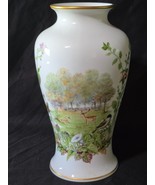 Franklin Mint Porcelain THE AUTUMN GLEN 12.5&quot; Vase PETER BARRETT - 1982 ... - $50.38