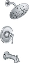 Chrome Moen T2283Ep Dartmoor Tub Shower Faucet System With Rainshower Showerhead - £90.81 GBP