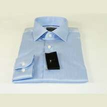 Men's Shirt Christopher Lena PROPER 100% Cotton Wrinkle Free p720ttsr Blue Slim image 3