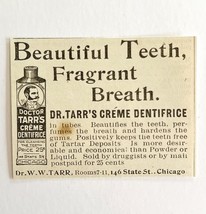 Dr Tarr Creme Dentrifice Toothpaste 1894 Advertisement Victorian #2 ADBN1ww - $19.99