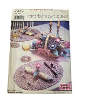 Vtg Simplicity Sewing Pattern 7419 Crafts Holiday Table Place Setting Mats - $6.99