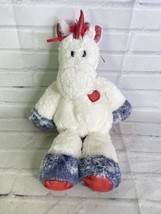 Mary Meyer Unicorn Marshmallow Zoo White Red Gray Heart Stuffed Animal Plush Toy - £17.44 GBP