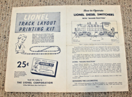 Lionel Postwar #600 Switcher Instruction Sheet #600-28 7-55 Nice - £11.87 GBP