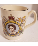 Vintage Sadler England Queen Elizabeth II Silver Jubilee Mug Cup 1952-1977 - £17.54 GBP