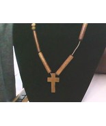 Extra Large Cross carved necklace ( 2.75 inches pendant and 70cm - $301.39 MXN