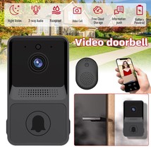 Smart Wireless Wifi Doorbell Intercom Video Camera Door Ring Bell Chime ... - £25.57 GBP