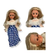 Vintage 1968 Italocremona Corinne Doll 15” Blonde Blue Sleepy Eyes EUC N... - £136.94 GBP