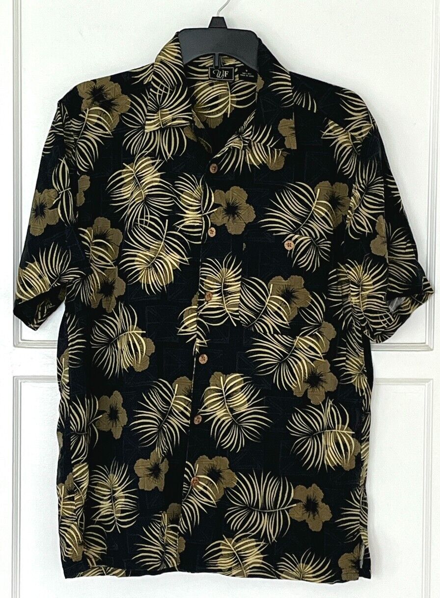 Hawaiian Style Shirt - Hibiscus Floral Print - Sz S - $18.78