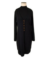 Nina Patrick Black Wool Blend Sweater Dress Women’s Size Medium - £30.10 GBP