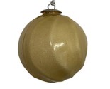 VTG Seasons of Cannon Falls Gold Glitter Swirl  Glass KUGEL Christmas Or... - $9.88
