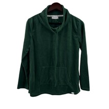 Bearpaw Green Velour Funnel Neck Size Small Pullover - £11.64 GBP