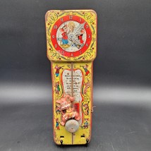Vintage Mattel Tin Litho Wind-Up Toy ~HICKORY DICKORY DOCK~ Musical Part... - $29.69