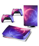 For PS5 Disc Edition Console &amp; 2 Controller Super Moon Vinyl Wrap Skin D... - $294.11 MXN