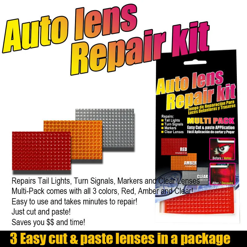 Car Auto Lens Repair Kit - DIY Grid Pattern Car Headlights Taillight Rep... - £14.32 GBP