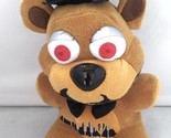 Five Nights at Freddy&#39;s Freddy Faz Bear 8 Inch Plush Red Eyes - £11.79 GBP