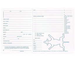 PUREPET White Klip Kards 5 x 8 Dog Grooming Giant Kennel Card Diagram Info Check - $32.20+