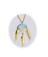 2 PC  18 INCH METAL DREAM CATCHER RAINBOW NECKLACE WGOLD FEATHERS jl669 ... - $300.72 MXN