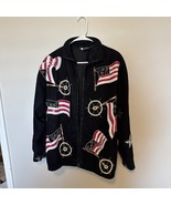 Vintage Modi Black Denim Beaded Sequin Jacket Women Size Small American ... - $109.23 CAD