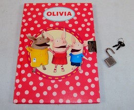 Olivia Lock Diary For Girls ~ Olivia &amp; Friends, 75 Pages, Hardbound, Lock &amp; Keys - £10.02 GBP