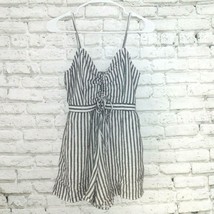 American Eagle Outfitters Romper Womens XS Striped Sleeveless Lined Linen Blend - £17.18 GBP